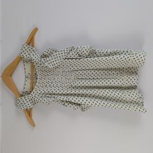 Abercrombie & Fitch Blue White Patterned Ruffle Sleeveless Top l Size Small